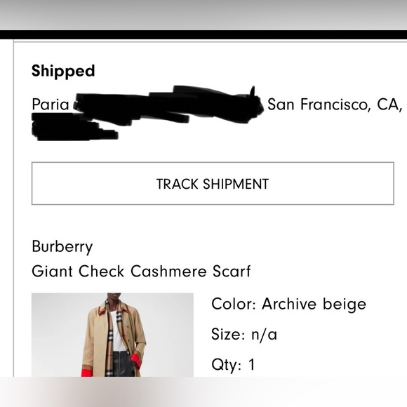 NWT Burberry Check Cashmere Scarf - Picture 6 of 6